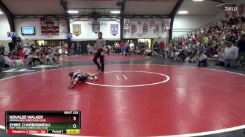 Round 3 - Novalee Walker, Keokuk Kids Wrestling Club vs Emrie Charbonneau, Fort Madison Wrestling Club