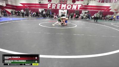 106 lbs Cons. Round 2 - Roman Fonseca, Gilroy vs Brendan Collondrez, Capuchino