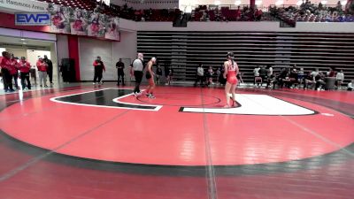 100 lbs Rr Rnd 1 - Kylie White, Mustang High School Girls vs Dakota Harris, Tulsa Union Girls