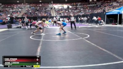 126 lbs Cons. Round 4 - Cael Staggs, McQueen Nevada vs Axxel Landon, Bonneville