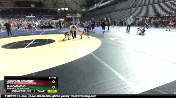 45 lbs Cons. Round 2 - Jeremiah Baranov, Orting Jr. Cardinals Wrestling vs Ian Camacho, Warden Elite Wrestling