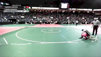 98 lbs Cons. Round 3 - Kenzie Coblentz, WBY2 vs Emersyn Griffith, LDYA