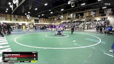 285 lbs Cons. Round 4 - John Phillips, Liberty (Winchester) vs Malohi Sipowicz, Hemet