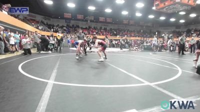 110 lbs Quarterfinal - Barrett Johnson, Pauls Valley Panther Pinners vs Brady Gilles, Harrah Little League Wrestling