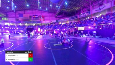 120 lbs Consi Of 16 #2 - Dominic Sanchez, U-Town Hammers vs Kian Kanekoa, Southern Idaho WC