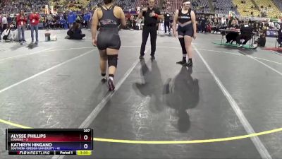 207 lbs Round 1 (16 Team) - Alysse Phillips, Lourdes vs Kathryn Hingano, Southern Oregon University