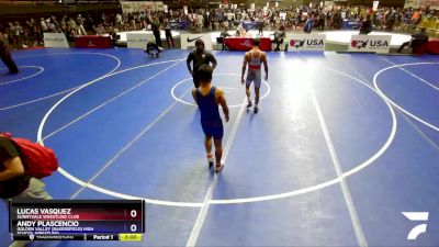 132 lbs Champ. Round 1 - Lucas Vasquez, Sunnyvale Wrestling Club vs Andy Plascencio, Golden Valley (Bakersfield) High School Wrestling