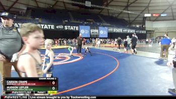 53 lbs Champ. Round 2 - Hudson Lefler, Oak Harbor Wrestling Club vs Carson Crape, NorthEast 509 Wrestling Club