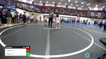 55-60 lbs Rr Rnd 2 - Saylor Greer, Shelton Wrestling Academy vs Cali Rich, Skiatook Youth Wrestling