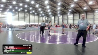 106 lbs Final - Mia Forberg, Team Ohio Gray vs Grace Pinkelton, PA West