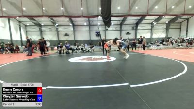 157 lbs Cons. Semis - Duane Zamora, Moses Lake Wrestling Club vs Cheyzen Quevedo, Lake Stevens Wrestling Club
