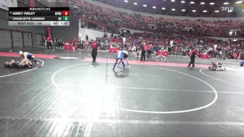 125 lbs Semifinal - Charlotte Leeman, Shiocton vs Abbey Finley, Mineral Point Wrestling Club
