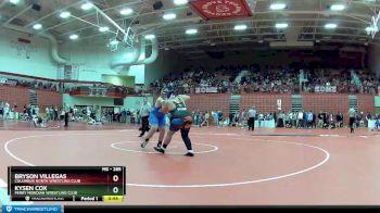 285 lbs Champ. Round 1 - Bryson Villegas, Columbus North Wrestling Club vs Kysen Cox, Perry Meridian Wrestling Club