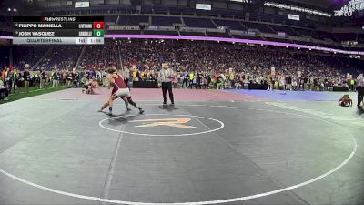 D1-138 lbs Quarterfinal - Josh Vasquez, Grandville HS vs Filippo Mainella, Livonia Franklin