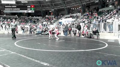 67 lbs Semifinal - Takoda Owen, ARDMORE TAKEDOWN CLUB vs Emersyn Carlton, Duncan Demon Wrestling