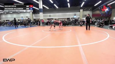 120 lbs Quarterfinal - Dalilah Coyle, Amped Wrestling Club vs Mackenzie Williamson, Cowboy/Cowgirl Wrestling Club