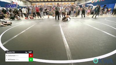 70 lbs Round Of 16 - Hayden Soloman, Wichita Training Center vs Jaxson Williams, Tecumseh Youth Wrestling