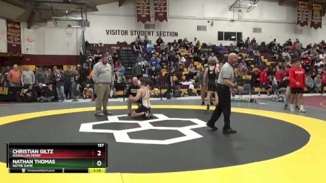 157 lbs Cons. Round 2 - Christian Giltz, Massillon Perry vs Nathan Thomas, Notre Dame