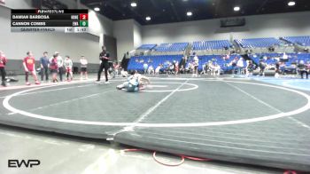 93 lbs Quarterfinal - Damian Barbosa, Honey Badgers Wrestling Club vs Cannon Combs, Elite Wrestling Academy