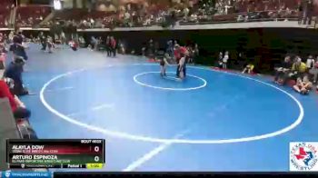 46 lbs Cons. Semi - Alayla Dow, Texas Elite Wrestling Club vs Arturo Espinoza, El Paso Enforcers Wrestling Club