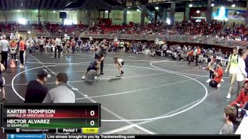 70 lbs Cons. Round 1 - Karter Thompson, Norfolk Jr Wrestling Club vs Hector Alvarez, GI Grapplers