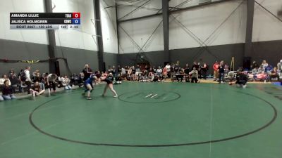 130 lbs Cons. Rd Of 16 - Amanda Lillie, Team Aggression vs Jalisca Holmgren, Cheney Blackhawk Wrestling Club