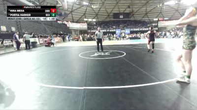 Girls 4A 155 lbs 3rd Place Match - Kira Mesa, Sunnyside (Girls) vs Portia Harker, Richland (Girls)