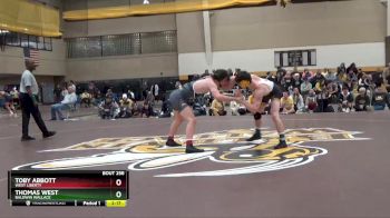 157 lbs Semifinal - Toby Abbott, West Liberty vs Thomas West, Baldwin Wallace