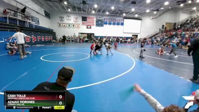 70 lbs Cons. Round 1 - Cash Tolle, Saratoga Wrestling Club vs Azaiah Morones, Cowboy Kids WC