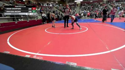 80 lbs Semifinal - Adam Crawford, Little Rock Wrestling Club vs Drayden Brown, Springdale Elite Wrestling Club