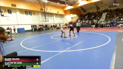 285 lbs Round 2 - Blaine Nelson, Shiprock vs Clayton De Leon, Mayer HS