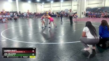 115 lbs Round 1 (8 Team) - Lauren Whitt, Team Iowa Sunshine Smackdown vs Zoe Delgado, Pink Predators