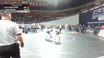 4A Boys 120 lbs Quarterfinal - Duke Wentzel, Crook County Boys vs Hadyn Widdicombe, Marshfield Boys