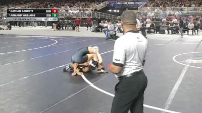 150 3A 1st Place Match - Nathan Barrett, Harmony vs Armand Williams, South Dade