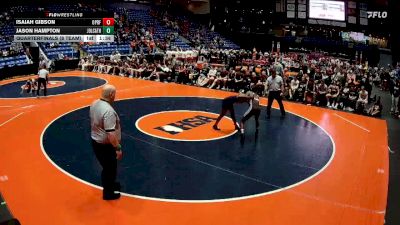 132 lbs Quarterfinals (8 Team) - Isaiah Gibson, Oak Park (O.P.-River Forest) vs Jason Hampton, Joliet (Catholic Academy)