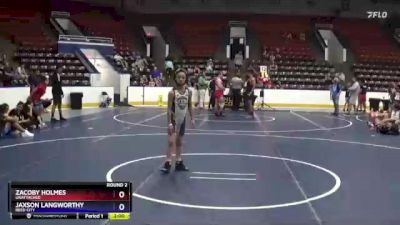 65 lbs Round 2 - Jaxson Langworthy, Reed City vs Zacoby Holmes, Unattached