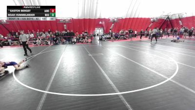 12U Boys - 92 lbs Champ. Round 2 - Easton Berget, Alber Athletics Wrestling Club vs Noah Hummelmeier, Wisconsin