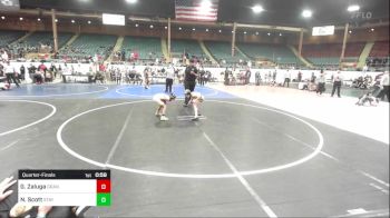 70 lbs Quarterfinal - Gunnar Zaluga, Grant County Elite vs Natalie Scott, STAY SHARP Wrestling Club