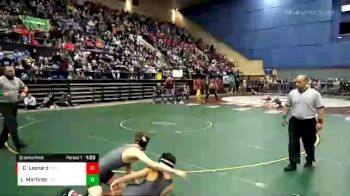 2 lbs Quarterfinal - Christian Leonard, Poquoson vs Lucas Martinez, Strasburg