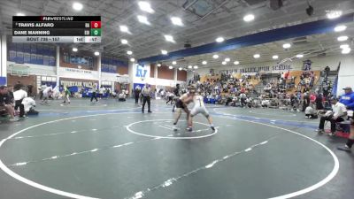 157 lbs 7th Place Match - Dane Manning, Edison vs Travis Alfaro, Bishop Amat