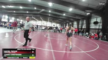 140 lbs 5th Place Match - Lyndie Christensen, JWC vs Hayzel Tapoof, Uintah Girls Jr High