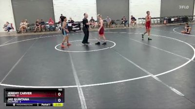 102 lbs Round 1 (8 Team) - Jeremy Carver, Indiana vs Jax Quintana, Colorado