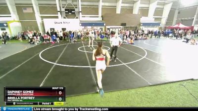 100 lbs 1st Place Match - Daphney Gomez, Arizona Girls Wrestling vs Briella Portrey, Mat Demon WC