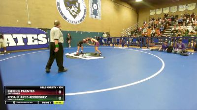 100 lbs 5th Place Match - Esmerie Puentes, Santa Maria vs Rosa Suarez-Rodriguez, Ernest Righetti