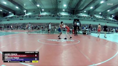 120 lbs Round 3 - James Penick, Thoroughbred Wrestling Academy (TWA) vs Eberson Perez, McDonald County High School Wrestling