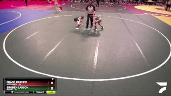 84 lbs Quarterfinals (8 Team) - Shane Kramer, Hutchinson vs Broden Larson, Roseau