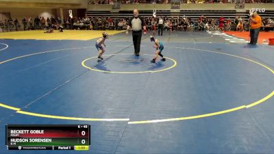 45 lbs Cons. Round 1 - Beckett Goble, Foley vs Hudson Sorensen, K-M