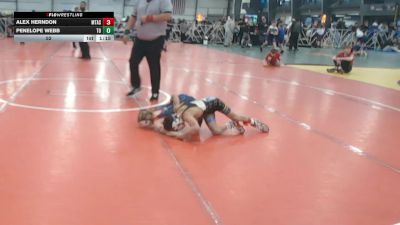 52 lbs Round 2 - 10:30am Friday - Alex Herndon, Mat Assassins vs Penelope Webb, Team Ohio