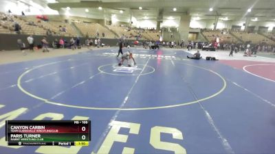 105 lbs Cons. Round 4 - Canyon Carbin, Team Clarksville WrestlingClub vs Paris Turner, Rabbit Wrestling Club