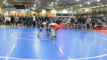 113 lbs 5th Place - Kaiden Cook, Cranston West vs Caden Barbera, South Kingstown